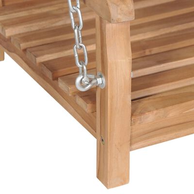 vidaXL Banco balancín madera de teca maciza marrón 120x60x57,5 cm