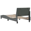 vidaXL Estructura de cama sin colch&oacute;n Hanko tela gris oscuro 80x200 cm