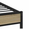 vidaXL Estructura de cama sin colch&oacute;n metal roble Sonoma 200x200 cm