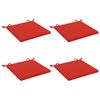 vidaXL Cojines de Asiento de 4 Piezas SOEST 4 uds. 100% Poli&eacute;ster Rojo