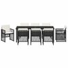 vidaXL Conjunto de Comedor de Jard&iacute;n 9 pcs Negro rat&aacute;n sint&eacute;tico
