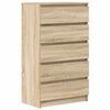 vidaXL Cajonera de madera contrachapada roble Sonoma 60x36x103 cm