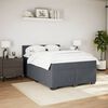vidaXL Cama box spring con colch&oacute;n terciopelo gris oscuro 160x200 cm