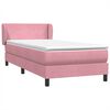vidaXL Cama box spring con colch&oacute;n terciopelo rosa 90x220 cm
