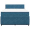 vidaXL Cama box spring con colch&oacute;n terciopelo azul 140x190 cm