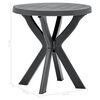 vidaXL Mesa bistro gris antracita plástico Ø70 cm