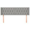 vidaXL Cabecero de tela gris claro 163x16x78/88 cm