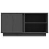 vidaXL Mueble de TV madera maciza de pino gris 80x35x40,5 cm