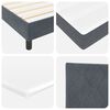 vidaXL Cama tipo Box Spring Gris oscuro 140 x 190 cm Terciopelo