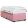 vidaXL Estructura de cama sin colch&oacute;n terciopelo rosa 90x200 cm