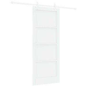 vidaXL Puerta Corredera Blanco 83 x 202 cm Madera de Pino Maciza