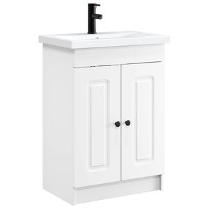 vidaXL Juego de muebles de ba&ntilde;o Blanco 56 x 37,5 x 81 cm