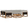 vidaXL Conjunto de sof&aacute;s de exterior 7 pcs Natural y Gris Claro