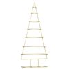 vidaXL &Aacute;rbol de Navidad de metal con soporte Dorado 180 cm