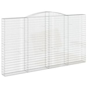 vidaXL Cesta gaviones forma arco hierro galvanizado 400x30x220/240 cm