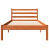 vidaXL Estructura de cama sin colch&oacute;n madera maciza marr&oacute;n 90x190 cm