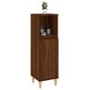 vidaXL Armario de baño madera contrachapada marrón roble 30x30x100 cm