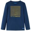 vidaXL Camiseta infantil de manga larga azul marino 116