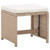 vidaXL Set comedor de jard&iacute;n 17 piezas y cojines rat&aacute;n sint&eacute;tico beige
