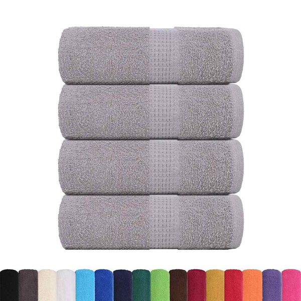vidaXL Toallas de ba&ntilde;o FROGN 4 uds gris 30x30 cm 360 g/m&sup2;