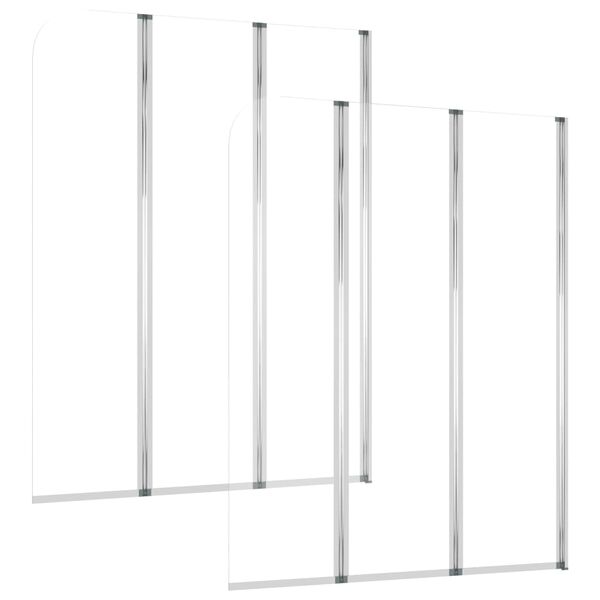 vidaXL Mamparas de ducha 2 uds vidrio templado transparente 104x130 cm