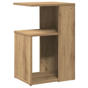 vidaXL Mesa auxiliar de madera contrachapada roble artisan 36x30x56 cm