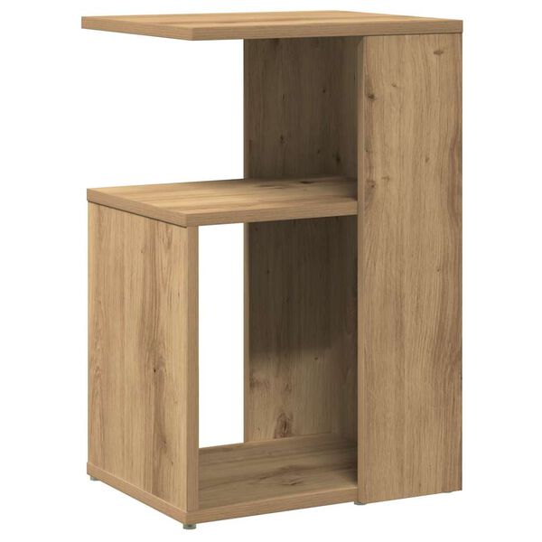 vidaXL Mesa auxiliar de madera contrachapada roble artisan 36x30x56 cm