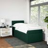 vidaXL Cama box spring con colch&oacute;n terciopelo verde oscuro 100x200 cm