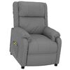 vidaXL Sillón de masaje elevable cuero sintético gris