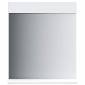 vidaXL Espejo de ba&ntilde;o con estante BERG madera maciza blanco 60x12x70cm