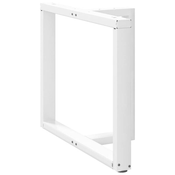 vidaXL Patas para mesa de comedor en forma de T (2 unidades), color blanco, 90 x 35 x (72-73) cm, acero