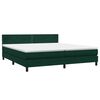vidaXL Cama box spring con colch&oacute;n terciopelo verde oscuro 200x210 cm