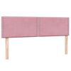 vidaXL Cama box spring con colch&oacute;n y LED terciopelo rosa 160x210 cm