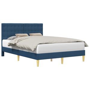vidaXL Estructura de cama con cabecera Azul 140 x 190 cm Tela