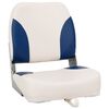 vidaXL Asiento plegable para barco 1 juego azul y blanco 41x36x48 cm