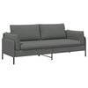 vidaXL Sof&aacute; de 3 plazas Gris oscuro 222 x 81 x 89 cm Tela