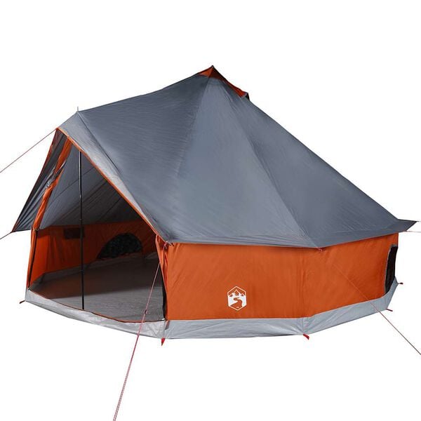 vidaXL Tienda familiar tipi para 6 personas impermeable gris naranja