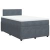 vidaXL Cama box spring con colchón terciopelo gris oscuro 120x190 cm