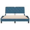 vidaXL Estructura de cama sin colch&oacute;n terciopelo azul 140x190 cm