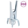 vidaXL Trampas para topos 10 unidades acero galvanizado plateado