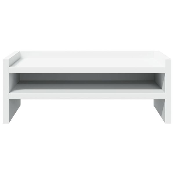 vidaXL Soporte para pantalla madera ingeniería blanco 42x24x16 cm