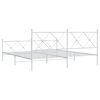 vidaXL Estructura cama sin colchón con estribo metal blanco 180x200 cm