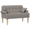 vidaXL Sof&aacute; amoroso con botones acolchados Topo 120 x 65 x 79 cm Tela