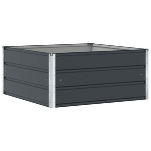 vidaXL Jardinera Antracita 100 x 100 x 45 cm Acero