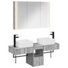 vidaXL Juego de Muebles de Ba&ntilde;o 4 uds. Sonoma gris