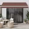 vidaXL Toldo retráctil manual marrón 350x250 cm