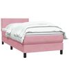 vidaXL Cama box spring con colch&oacute;n terciopelo rosa 90x210 cm
