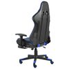 vidaXL Silla gaming giratoria con reposapi&eacute;s PVC azul
