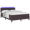 vidaXL Cama tipo Box Spring Marr&oacute;n Oscuro 140 x 190 cm tela