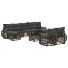 vidaXL Conjunto de sof&aacute;s de jard&iacute;n 10 pcs Gris y Gris Oscuro